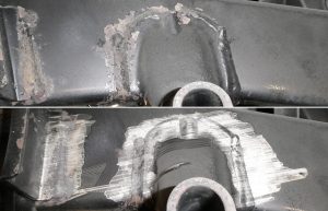 Laser Entrostung vorher und nachher